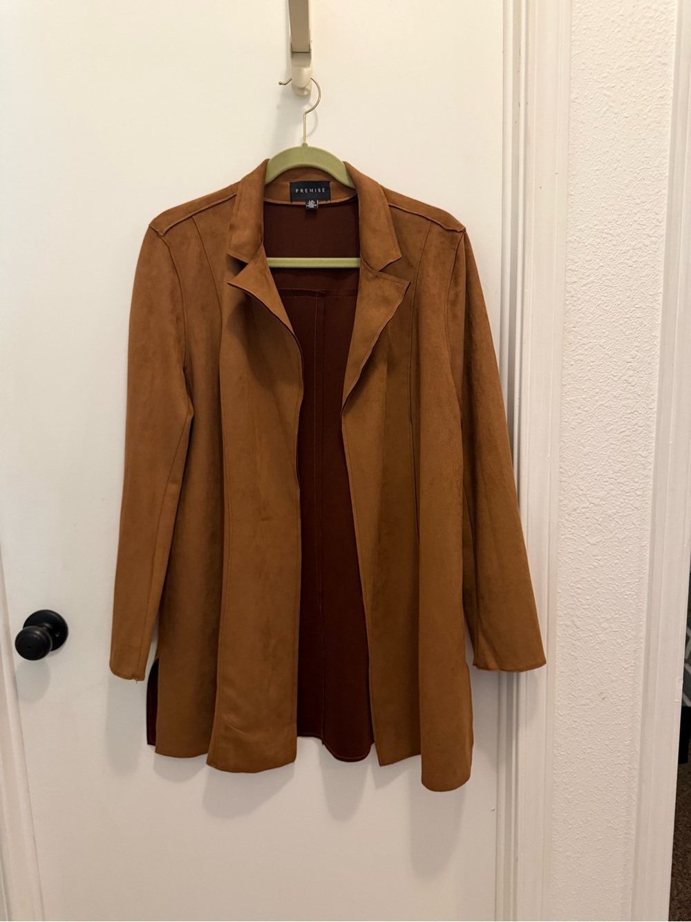 Premise Rust-Tan Open Front Trench Jacket